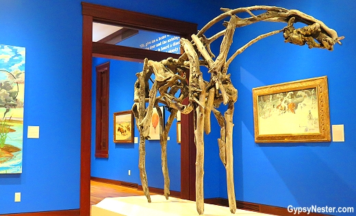 Enamored with this untitled piece by Deborah Butterfield of a "driftwood" horse made of bronze at the Rockwell Museum in Corning, New York