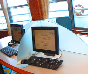 Internet station on the Norwegian Sun