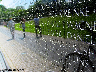 The Vietnam Veterans Memorial in Washington DC