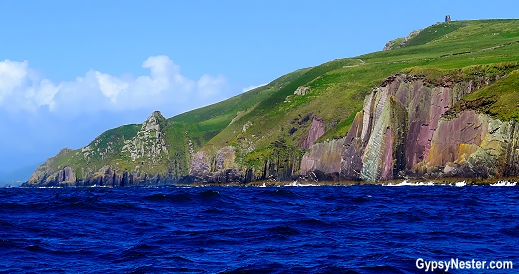 The cliffs in the harbor of Dingle, Ireland