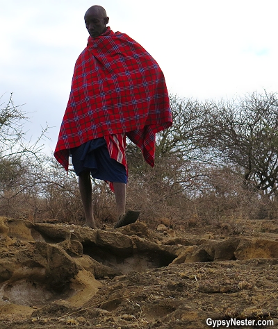 Our Maasai guid in Tanzania, Africe. With Discover Corps