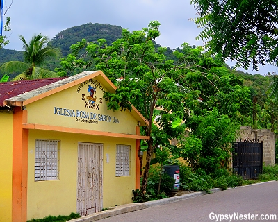 A small village church in Maimon, Dominican Republic