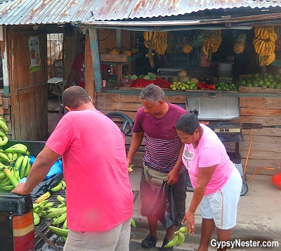 A fruit stand in the village of Monte Rico in the Dominican Republic