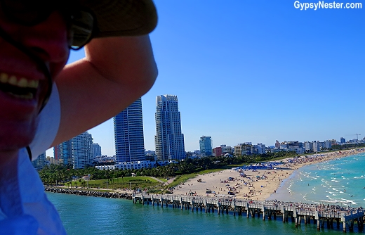 South Beach, Florida from the top deck of our cruise ship!
