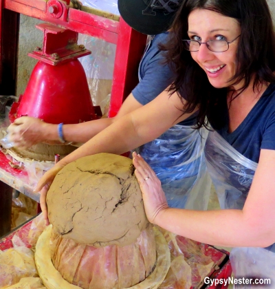 Making water filters in the Dominican Republic with Wine to Water on Fathom Cruises