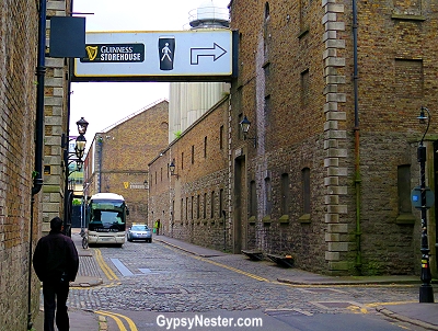 The grounds of the Guinness Brewery in Dublin is so big it's like a city!