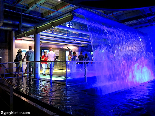 The water exhibit inside Guinness Storehouse in Dublin