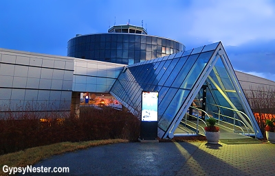 The Norwegian Aviation Museum in Bodo, Norway is housed in two propeller blades