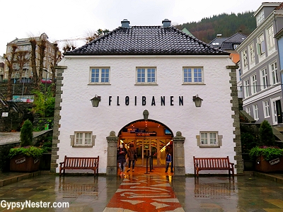 The Floibanan funicular in Bergen, Norway