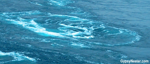 The Saltstraumen creates massive swirls outside of Bodo, Norway