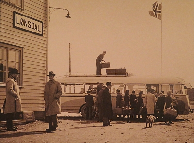 Old photograph of Lonsdal Norway's train station