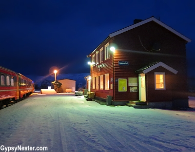 The train station in Lonsdal, Norway