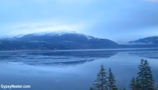 View from our train window in Norway with Eurail