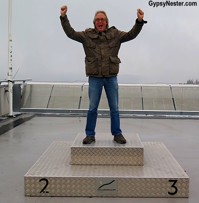 David sees his olympic dreams come true at the Holmenkollen Nordic ski jump in Oslo, Norway! GypsyNester.com