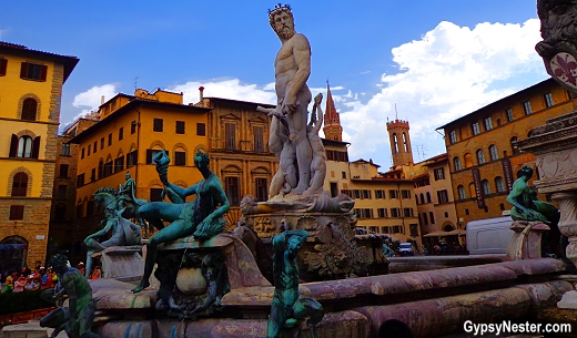 The Fountain of Neptune in Florence, Italy