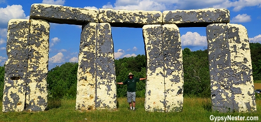The size and shape of Foamhenge in Virginia is exact to Stonehenge in England