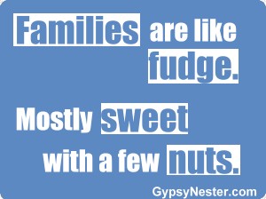 Families are like fudge. Mostly sweet with a few nuts 