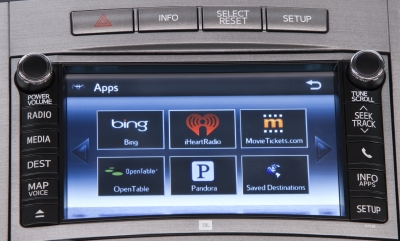 The touch screen on the 2013 Toyota Venza