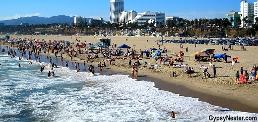 Santa Monica Beach from the pier