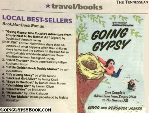 Going Gypsy is the #1 Bestseller in Nashville!