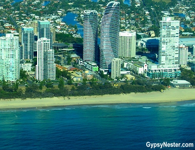 Peppers Broadbeach from above in Gold Coast, Queensland, Australia