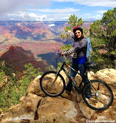 Veronica bikes the Grand Canyon! GypsyNester.com