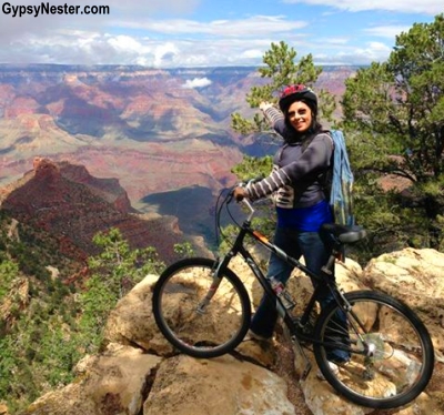 Veronica bikes the Grand Canyon! GypsyNester.com