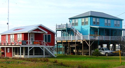 A whole town on stilts, Grand Isle, Louisiana