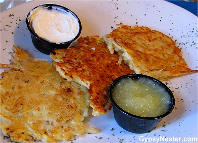 Potato pancakes at Old Heidelburg in Helen, Georgia