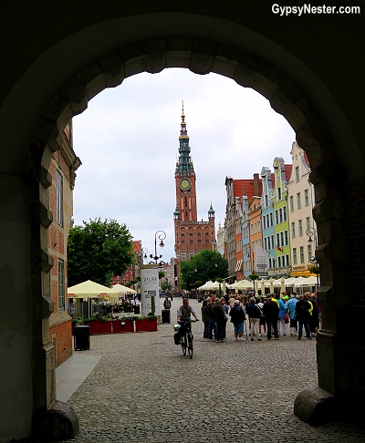 Entering Gdansk, Poland through the city gate