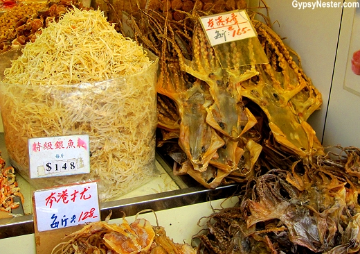 Offerings on Dried Seafood Street in Hong Kong, China