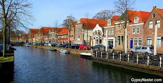 A canal in Hoorn, Holland, The Netherlands