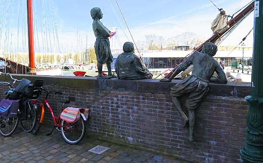 Statue of ship boys in Hoorn, Holland, The Netherlands