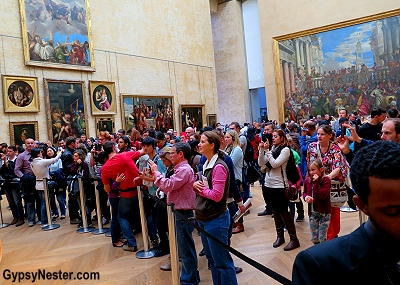 What Mona Lisa sees at the Louvre in Paris, France