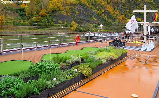 The kitchen garden on the roof of Viking Cruises Odin