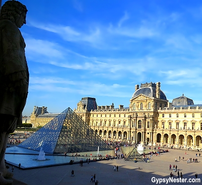 View from a window of the Louvre in Paris, France