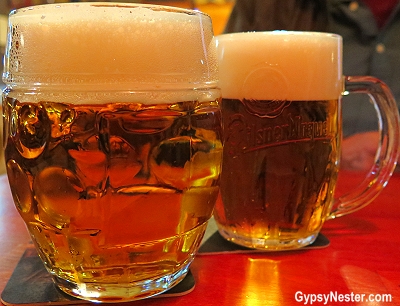 Beer in Prague comes in two sizes