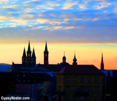 The spires of Würzburg, Germany
