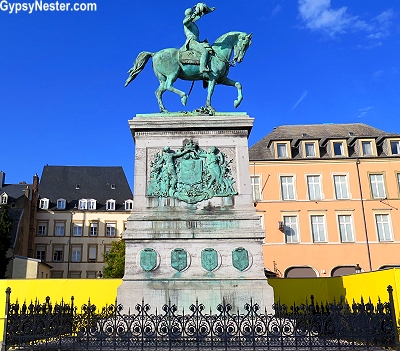Statue of Grand Duke Guillaume II in Luxembourg