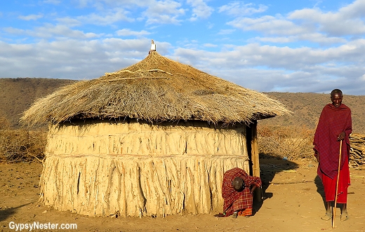 A Maasai hut in The Great Rift Valley, Tanzania, Africa