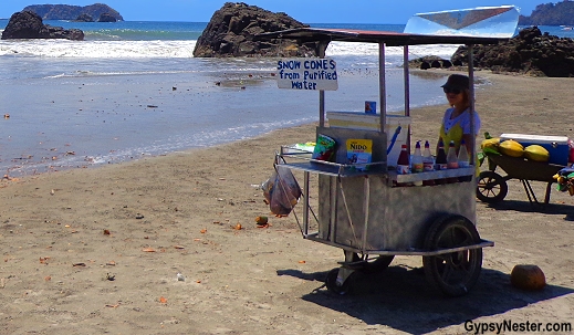 Snow cone stand at Beautiful Manuel Antonio National Park in Costa Rica