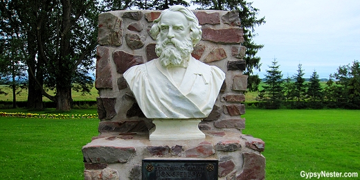 Longfellow bust at Grand Pre, Nova Scotia