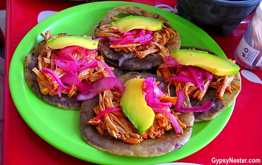 Panuchos conchinita pibil in Piste Mexico on the Yucatan Peninsula