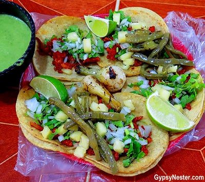 Tacos al pastor in Cancun Mexico