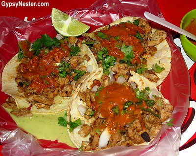 Street tacos in Cancun Mexico