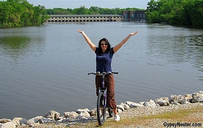 Biking the Great River Trail in Moline, Illinois