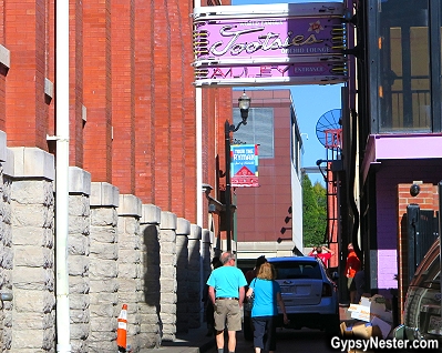 The alley between the Ryman Auditorium, Grand Ole Opry, and Tootsies, where the stars hung out after the shows