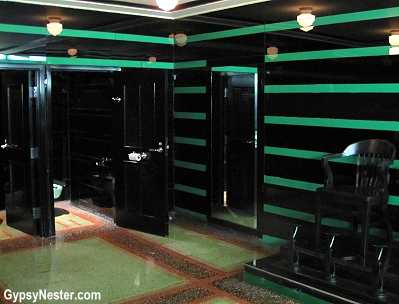 The very cool bathroom at Nashville's Hermitage Hotel