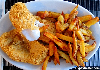 Fish and chips at the Gannet's Nest in St. Brides, Newfoundland