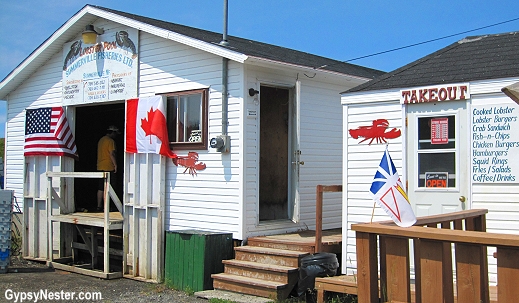 A lobster pool restaurant in Newfoundland Canada